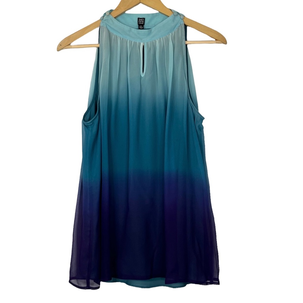 Saks Fifth Avenue Silk Sleeveless Ombre Blouse